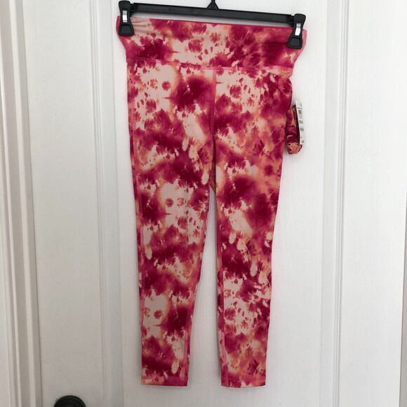 Ideology Girls Pants M Pink Tie Dye Leggings Stretch‎ with Scrunchie NWT - Picture 1 of 7